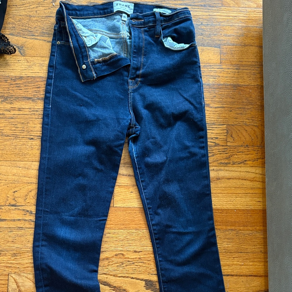 Frame Denim Men's Deep Indigo Skinny Jeans